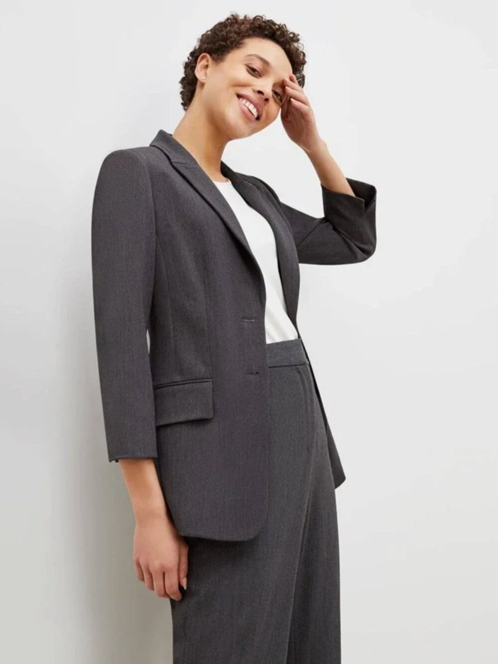 MM LAFLEUR | Carson Blazer in Charcoal